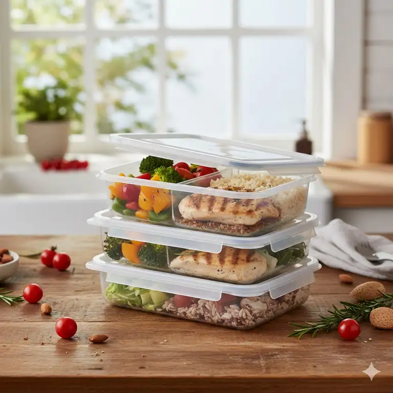 7 Best 3 compartment plastic containers with lids for Meal Prep 2026