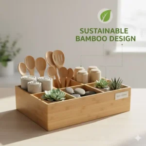 A rugged 4 compartment box used for sorting nuts, bolts, and small hardware tools.