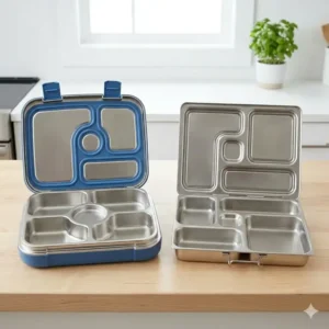 Interior compartment layout showing the differences between bentgo stainless steel vs planetbox.