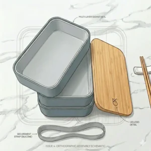 Brightly colored multi-compartment bento box empty for kids designed for balanced school lunches.