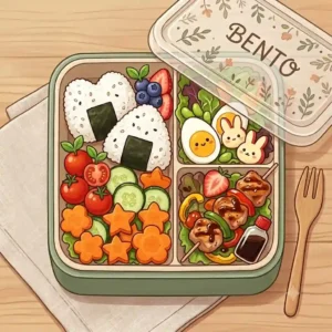 Minimalist and cute bento boxes for adults with sleek pastel compartments and elegant Japanese-inspired styling.