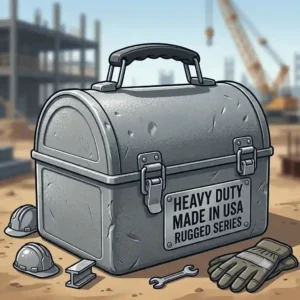 Heavy-duty lunchbox made in usa with a dome top for rugged environments.