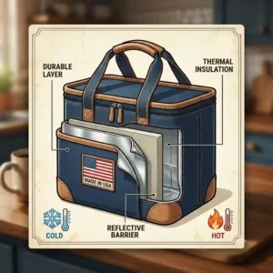 Insulated bag lunchbox made in usa that keeps food cold for hours.